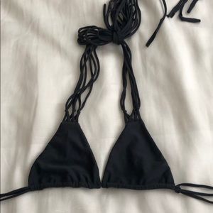 MIKOH dark gray swim top